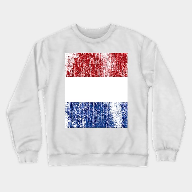 Distressed Netherlands Flag Crewneck Sweatshirt by Eric03091978